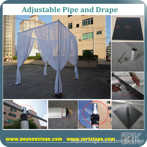 Square Wedding Backdrop Curtain Poles With Pipe and Drape Kits